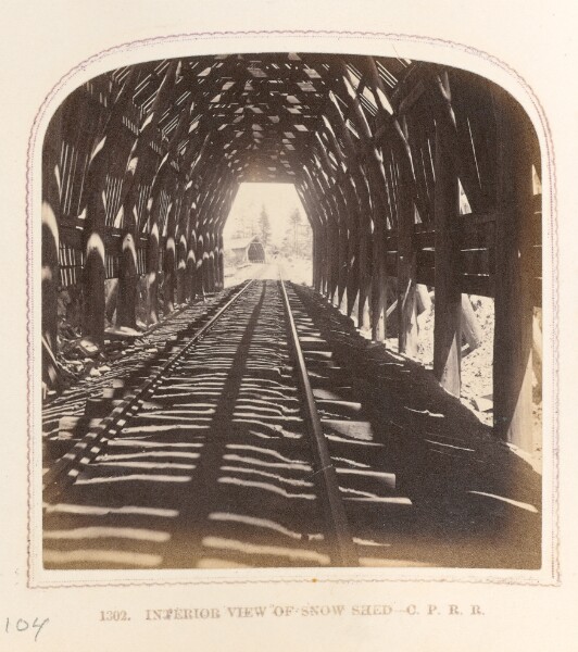 Thomas Houseworth, Interior View of Snow Shed - C.P.R.R.