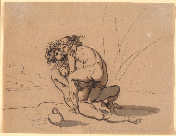 Nicolai Abildgaard, Hylas, kærtegnet af nymfen