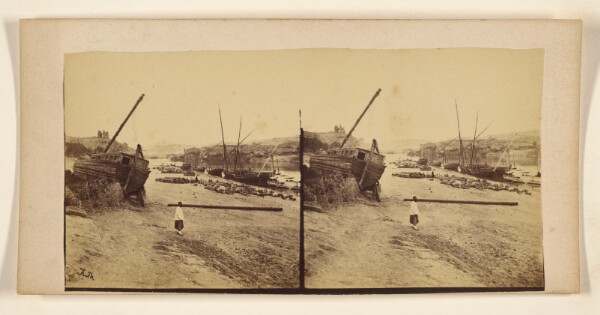 Francis Frith, [View on the beach Asswan on Lia (?)]