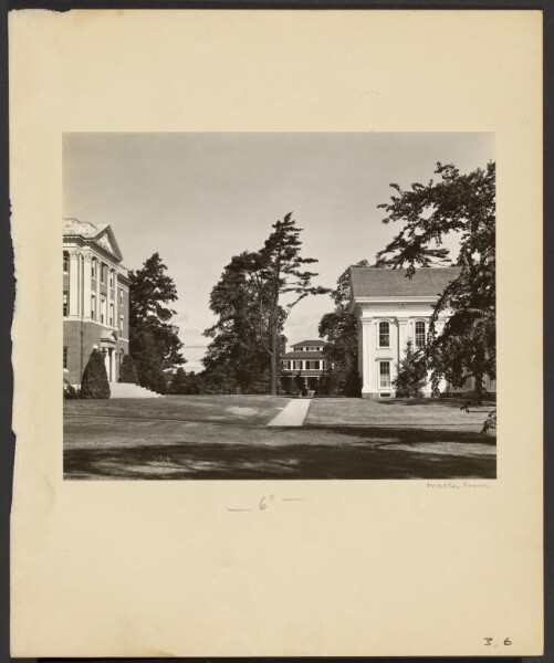 Walker Evans, [Wheaton College: Administration Building (1934), President's House and Mary Lyon Hall]