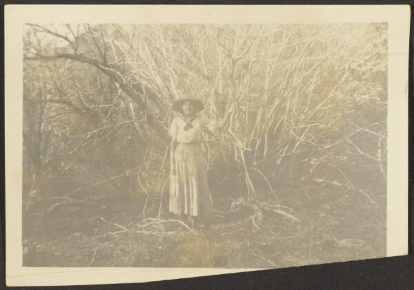 Louis Fleckenstein, [Woman Standing in Bare Thicket]