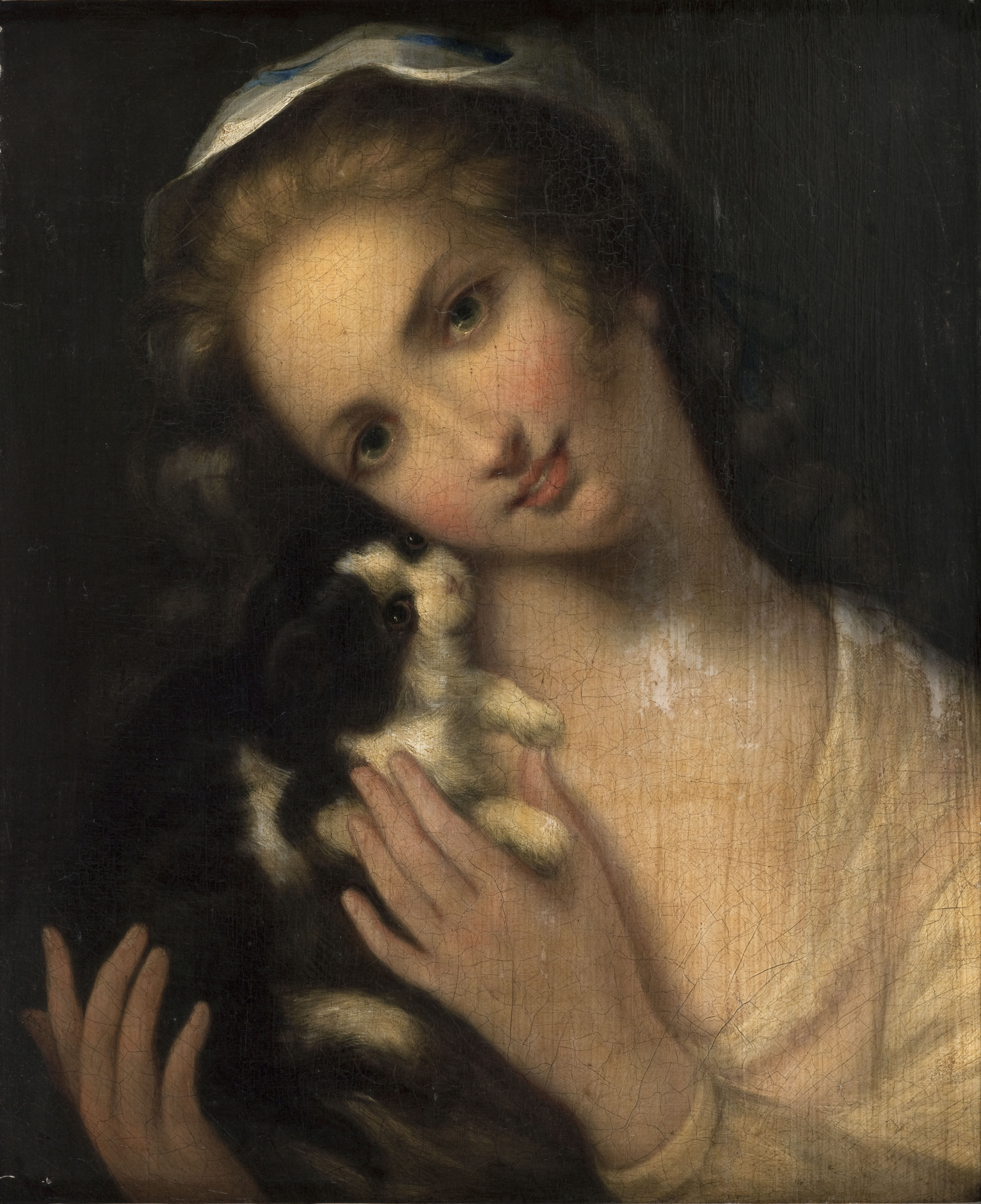 Anonyme, Jeune fille au chat