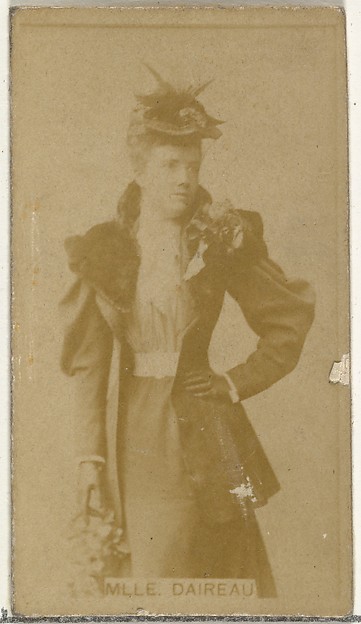 W. Duke, Sons & Co., Mlle. Daireaux, from the Actors and Actresses series (N145-8) issued by Duke Sons & Co. to promote Duke Cigarettes