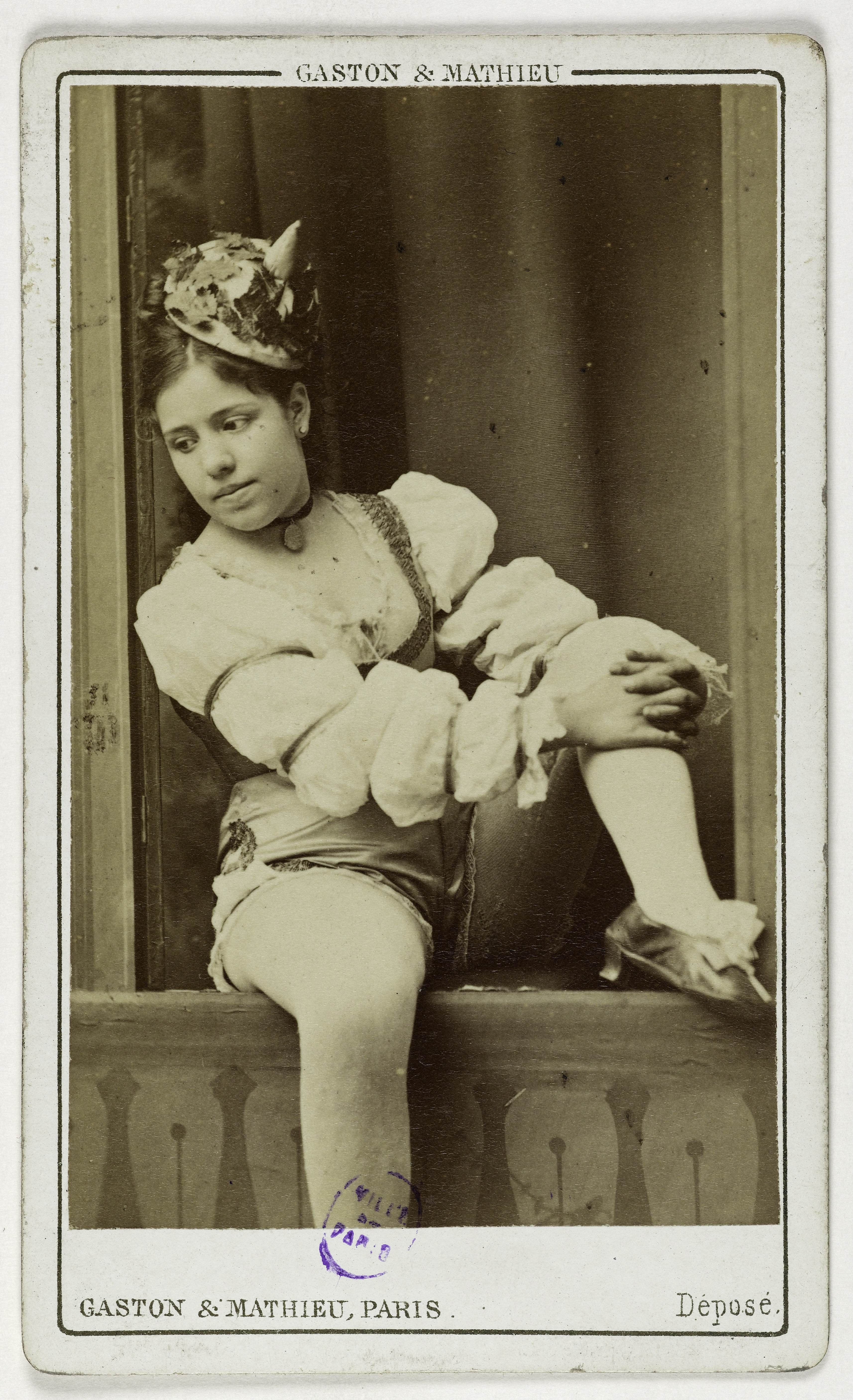 Gaston & Mathieu, Portrait de Huss (Clara ou Georgette?), (actrice au théâtre de la Gaité, 1871)