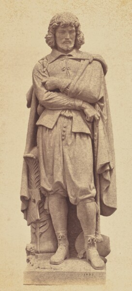 Édouard Baldus, ["Le Lorrain", Statue by Auguste Hyacinthe Debay, Decoration of the Louvre, Paris]