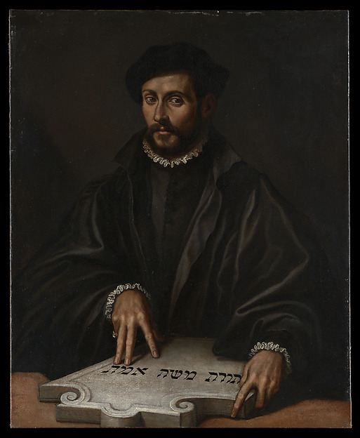 Antonio Campi, Portrait of a Man with a Hebrew Tablet
