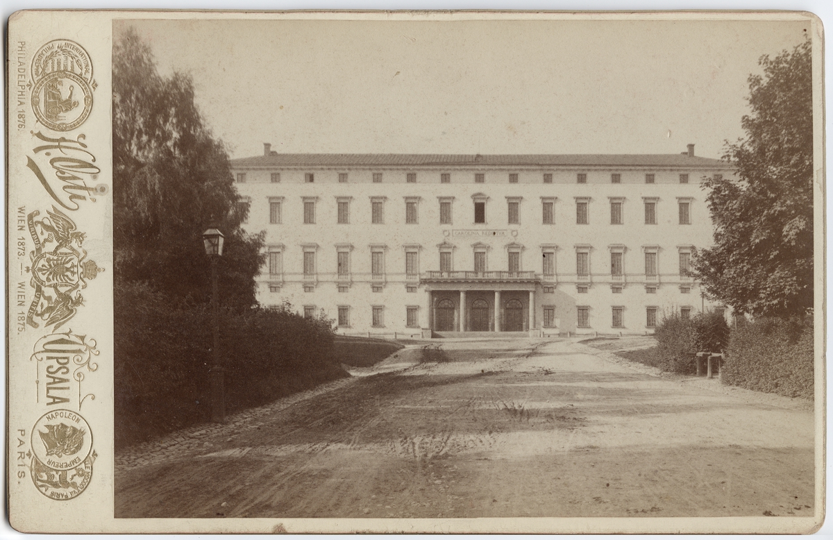 Henri Osti's Fotografiateliér, Uppsala University Library, Carolina Rediviva, from DrottningUpp, Uppsala 1886