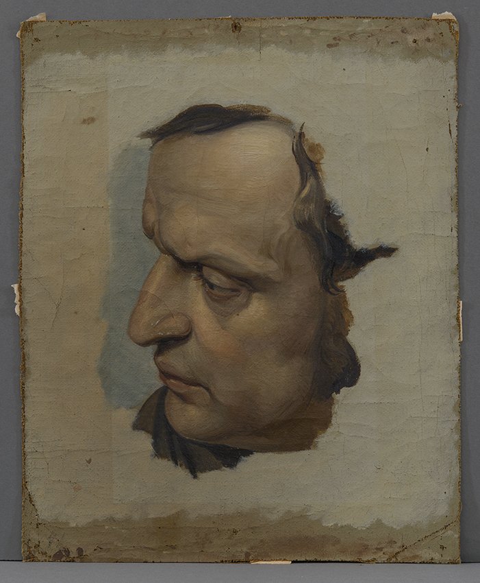 Gustav Metz, Kopfstudie eines Mannes, wohl 1840er Jahre