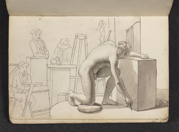 Martinus Rørbye, Kunstnere der tegner efter model