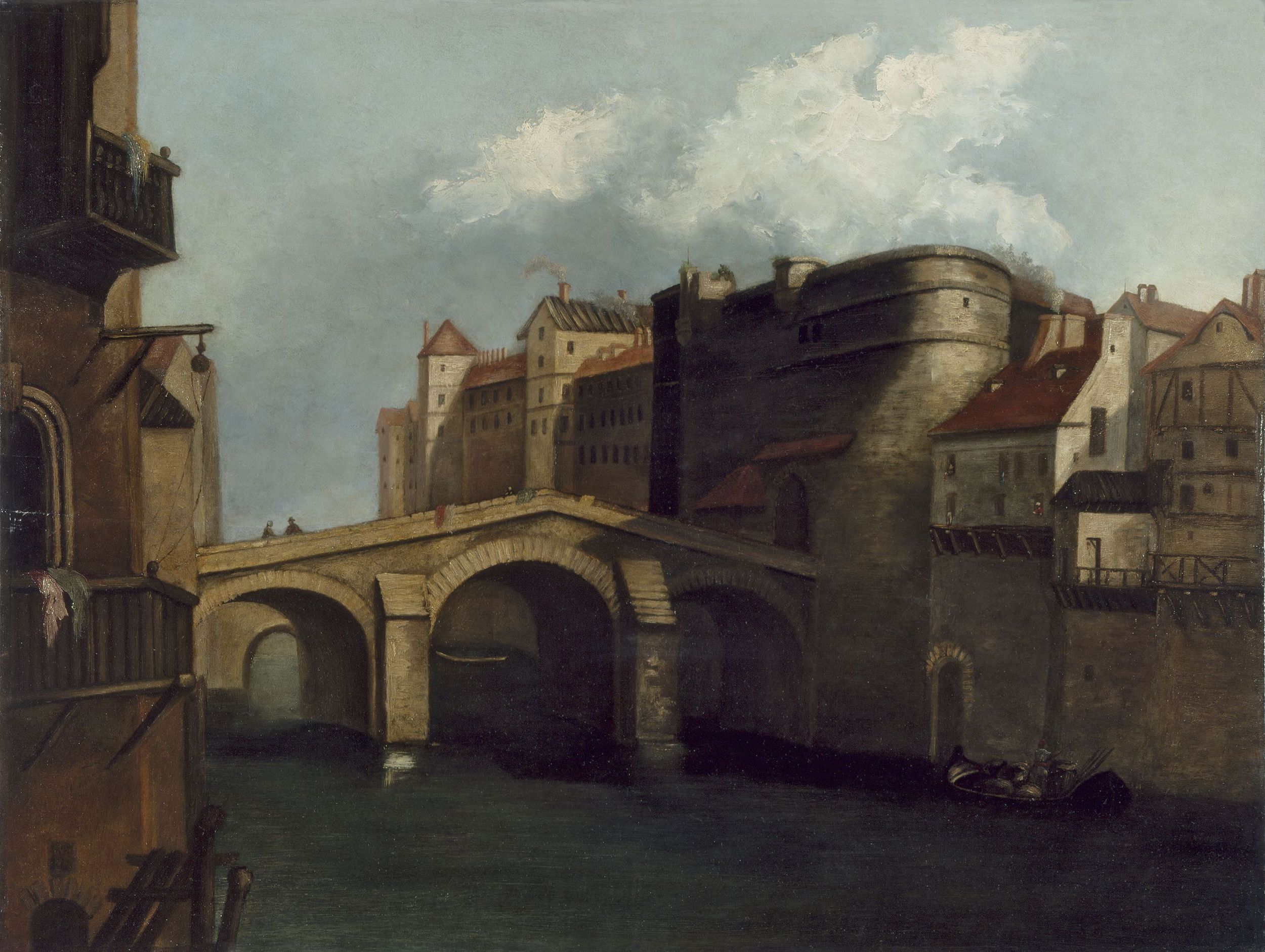 Anonyme, Le Petit Châtelet et le Petit-Pont, vers 1660