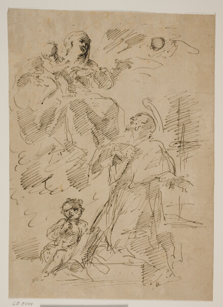 Gaspare Diziani, Jomfru Maria med barnet i skyerne, den hellige Johannes af Nepomuk nedenunder