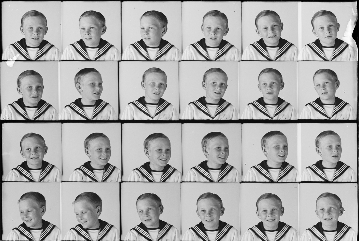 Skötsner-Edhlund, Ateljéporträtt - pojke, Östhammar, Uppland 1936