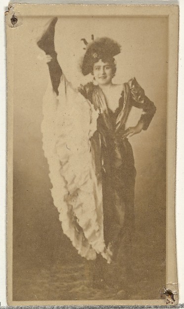 W. Duke, Sons & Co., [High kick of dancer], from the Actors and Actresses series (N145-8) issued by Duke Sons & Co. to promote Duke Cigarettes
