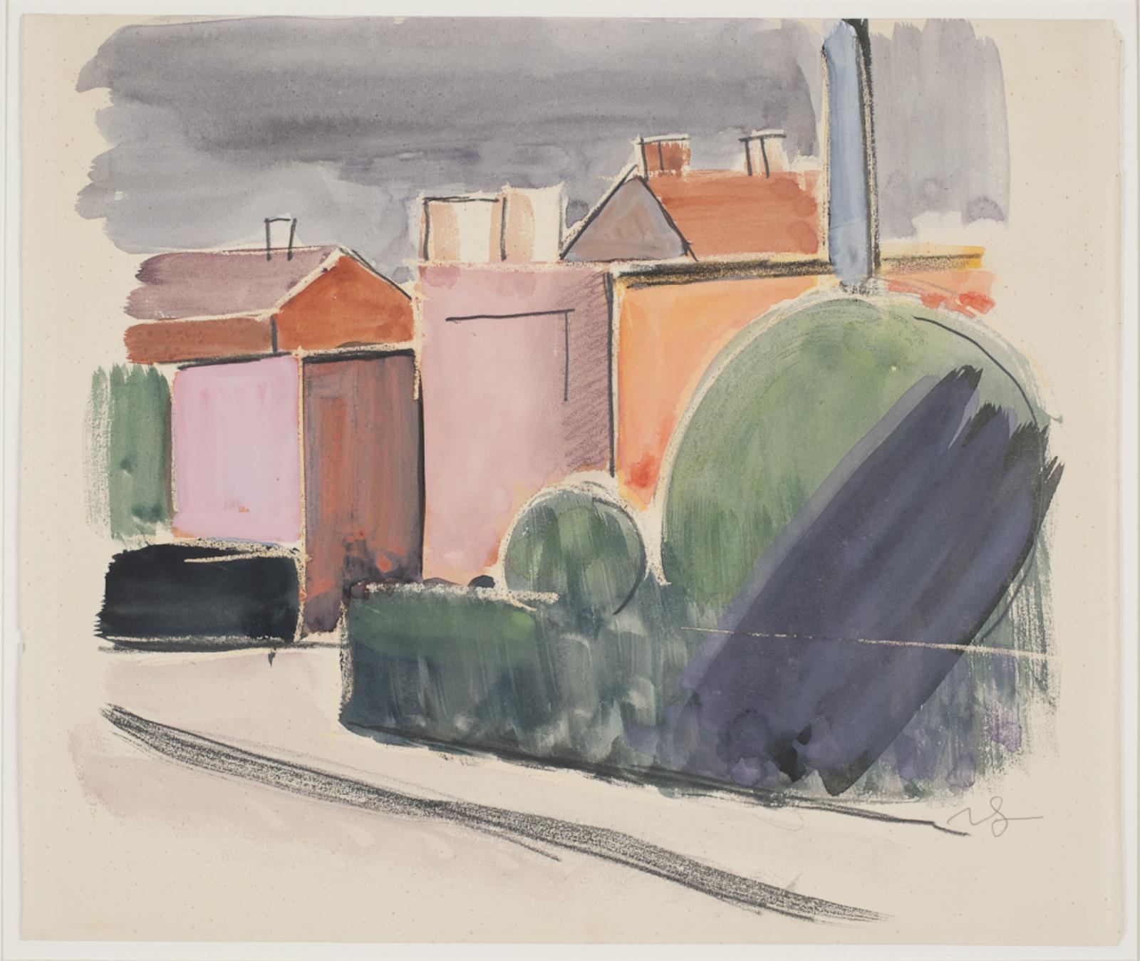 Vilhelm Lundstrøm, Vej med huse