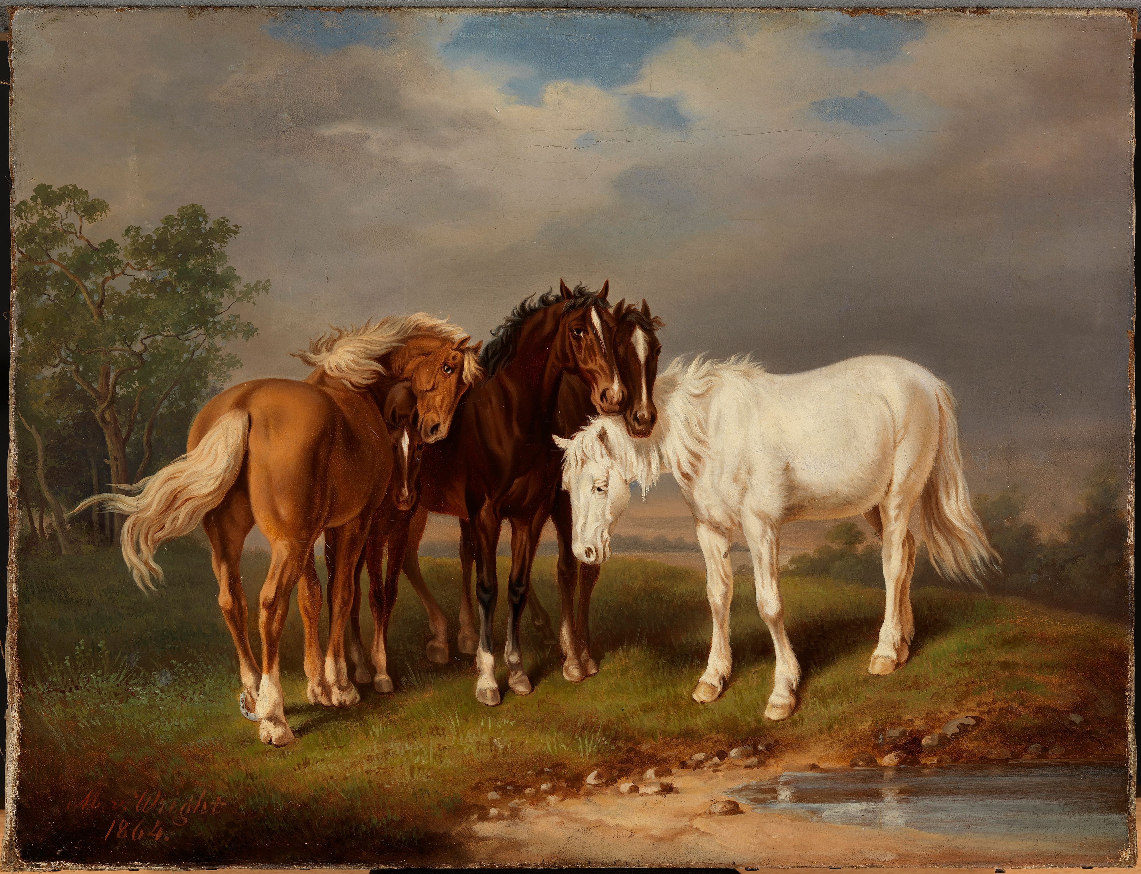 Magnus von Wright, Horses, after Carl Wahlbom