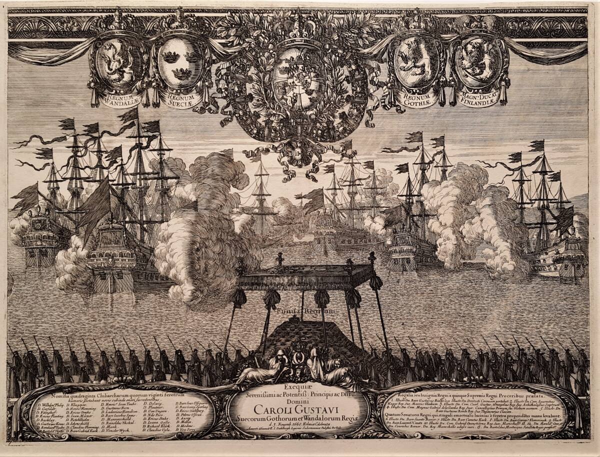 Anonym, Begräbnisfeierlichkeiten für König Karl X. Gustav von Schweden am 3. November 1660 in Stockholm: Tafel 7