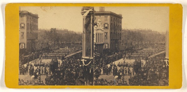 Peter F. Weil, Funeral of President Lincoln, N.Y. City. 7th Regiment passing in view.