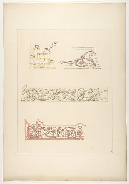 Jules-Edmond-Charles Lachaise, Three designs for decorative borders
