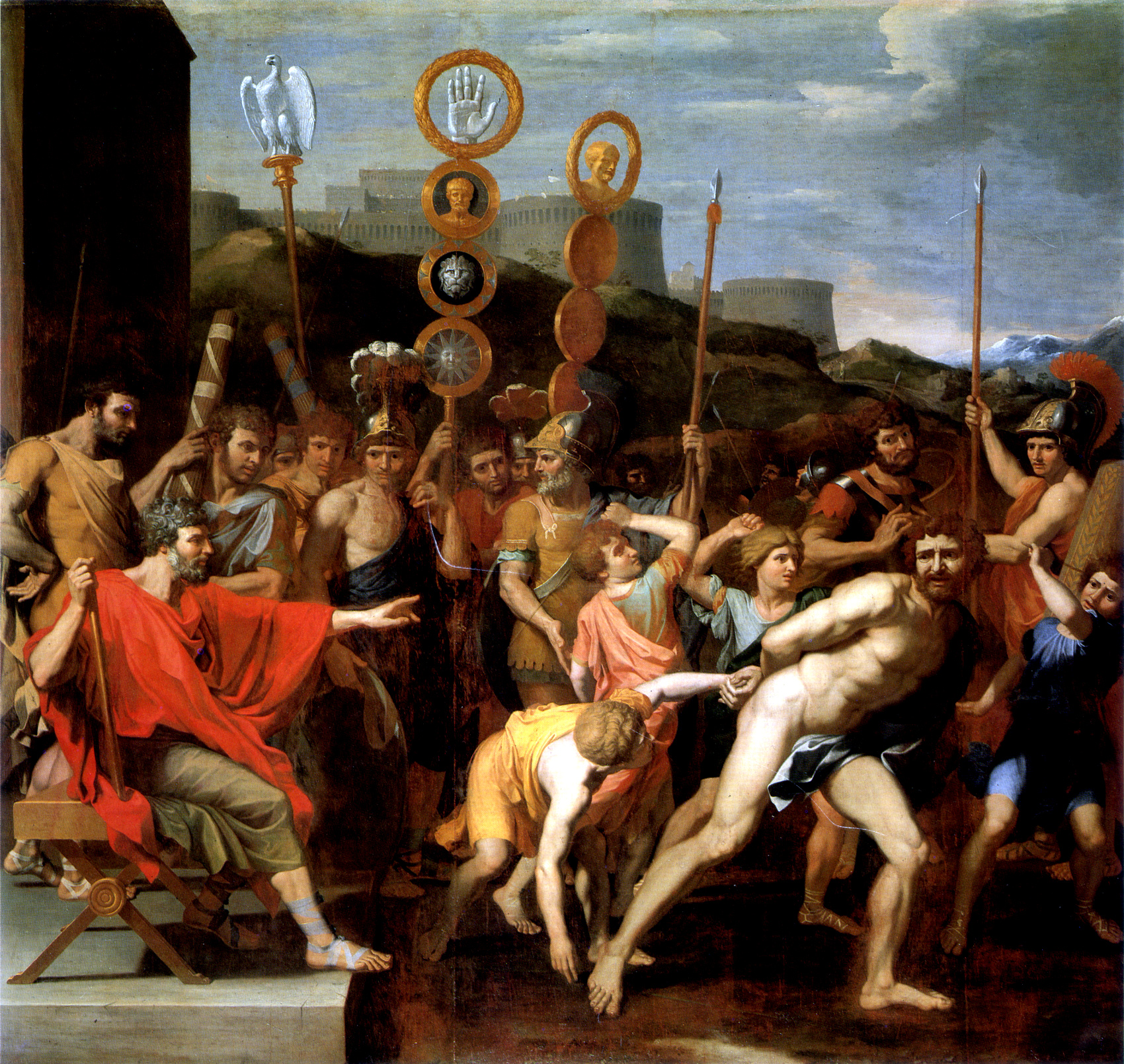 Nicolas Poussin, Camille Delivers the Schoolmaster of Falerii to His Pupils