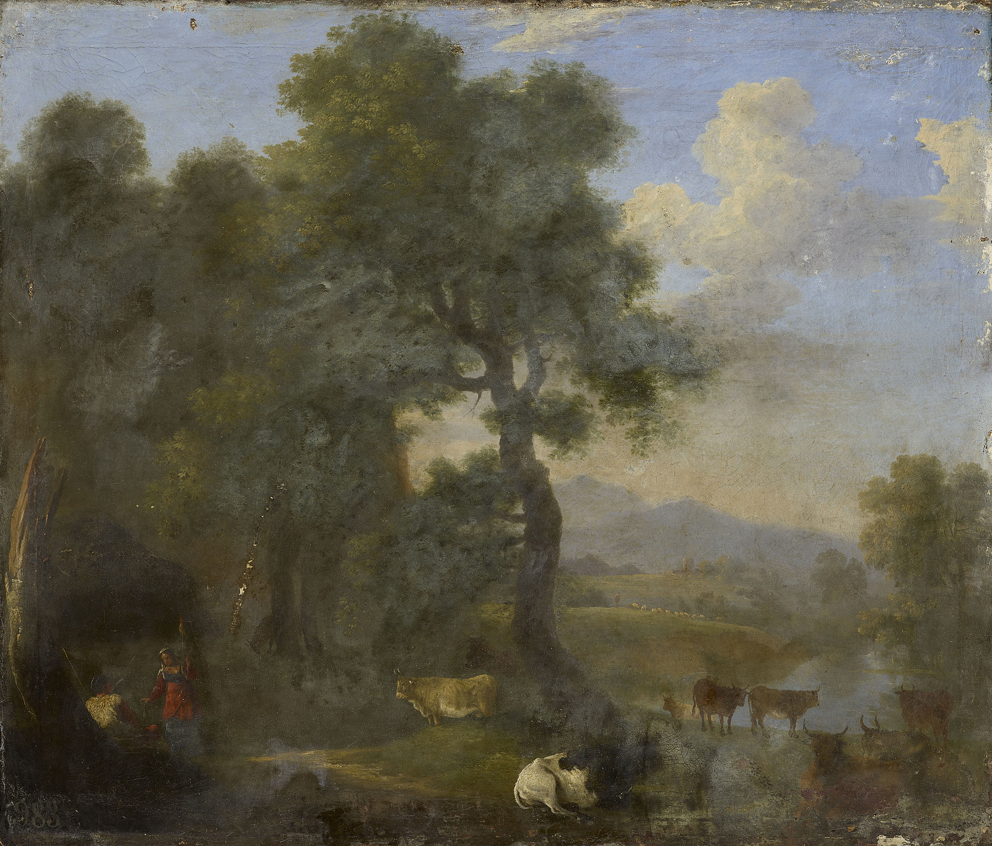 Herman van Swanevelt, Landscape with Cattle