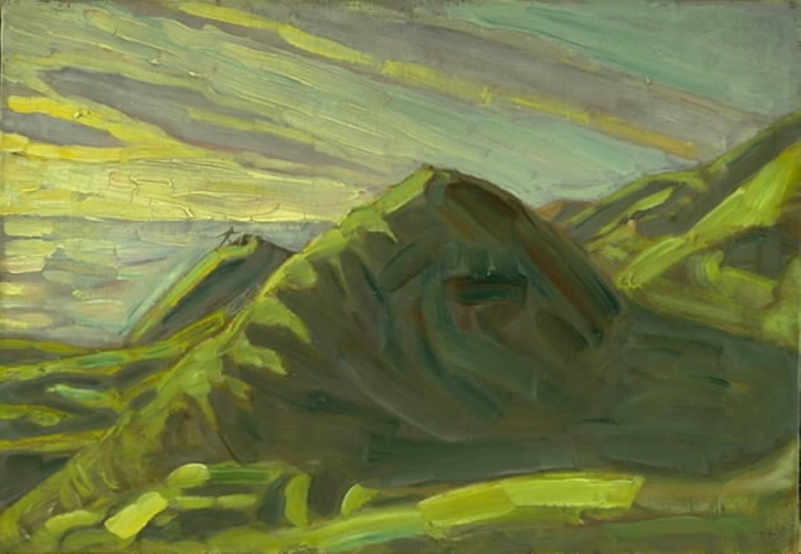 Niels Larsen Stevns, To klinthøje. Røsnæs. Aften