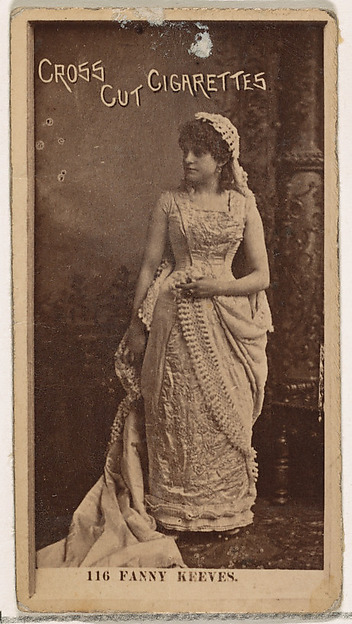 W. Duke, Sons & Co., Card Number 116, Fanny Keeves, from the Actors and Actresses series (N145-2) issued by Duke Sons & Co. to promote Cross Cut Cigarettes