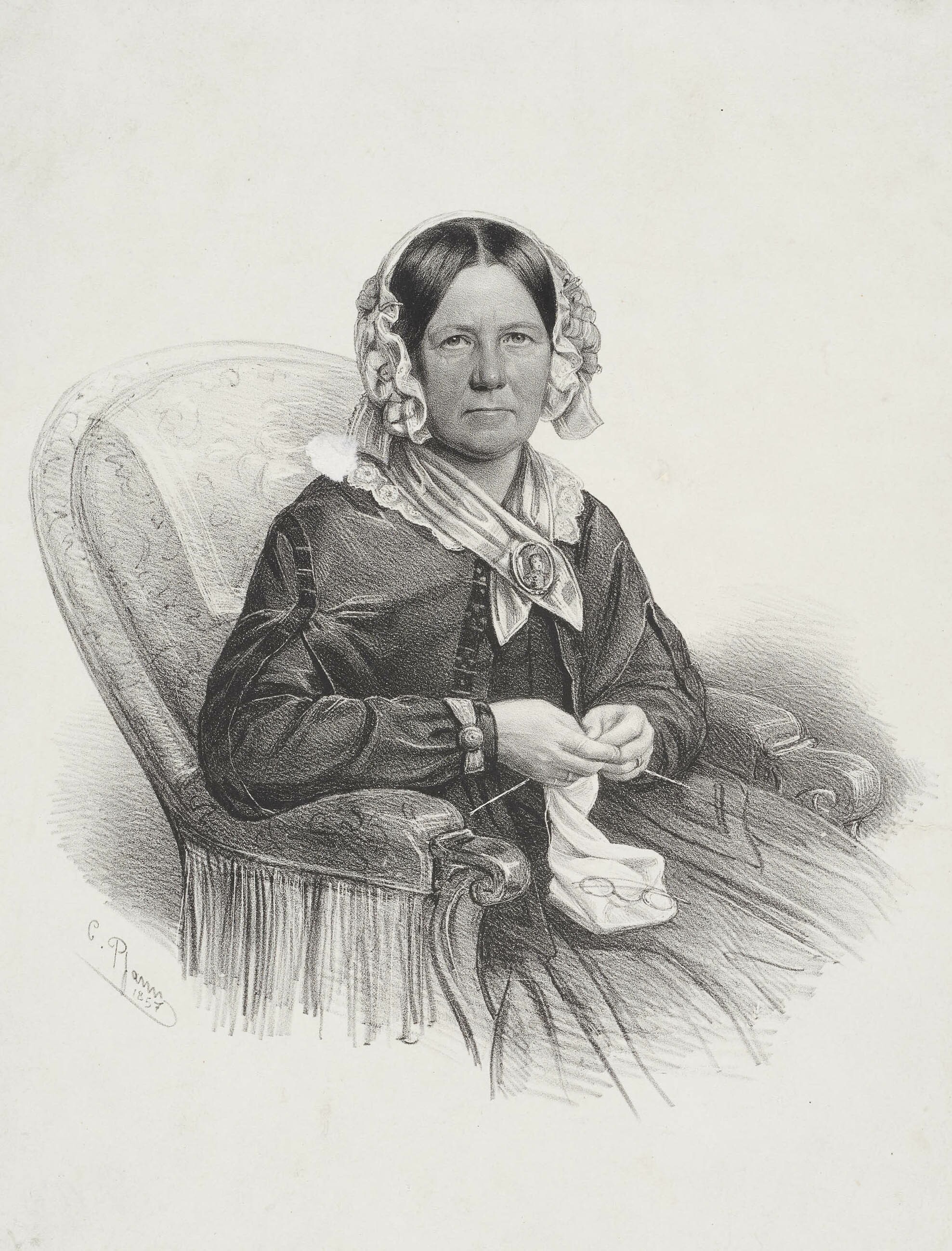 Christian Sigmund Pfann, Bildnis Freifrau Mathilde von Röder