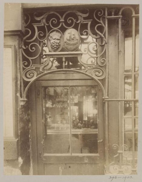 Atget, Jean-Eugène-Auguste, Sign of a Shop, rue de l'Arbalete, Paris, France
