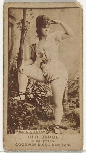 Goodwin & Company, Miss Linzuisk, from the Actors and Actresses series (N171) for Old Judge Cigarettes