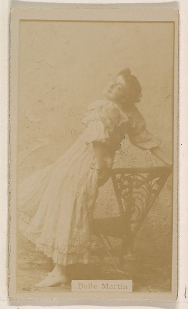Kinney Brothers Tobacco Company, Belle Martin, from the Actresses series (N245) issued by Kinney Brothers to promote Sweet Caporal Cigarettes
