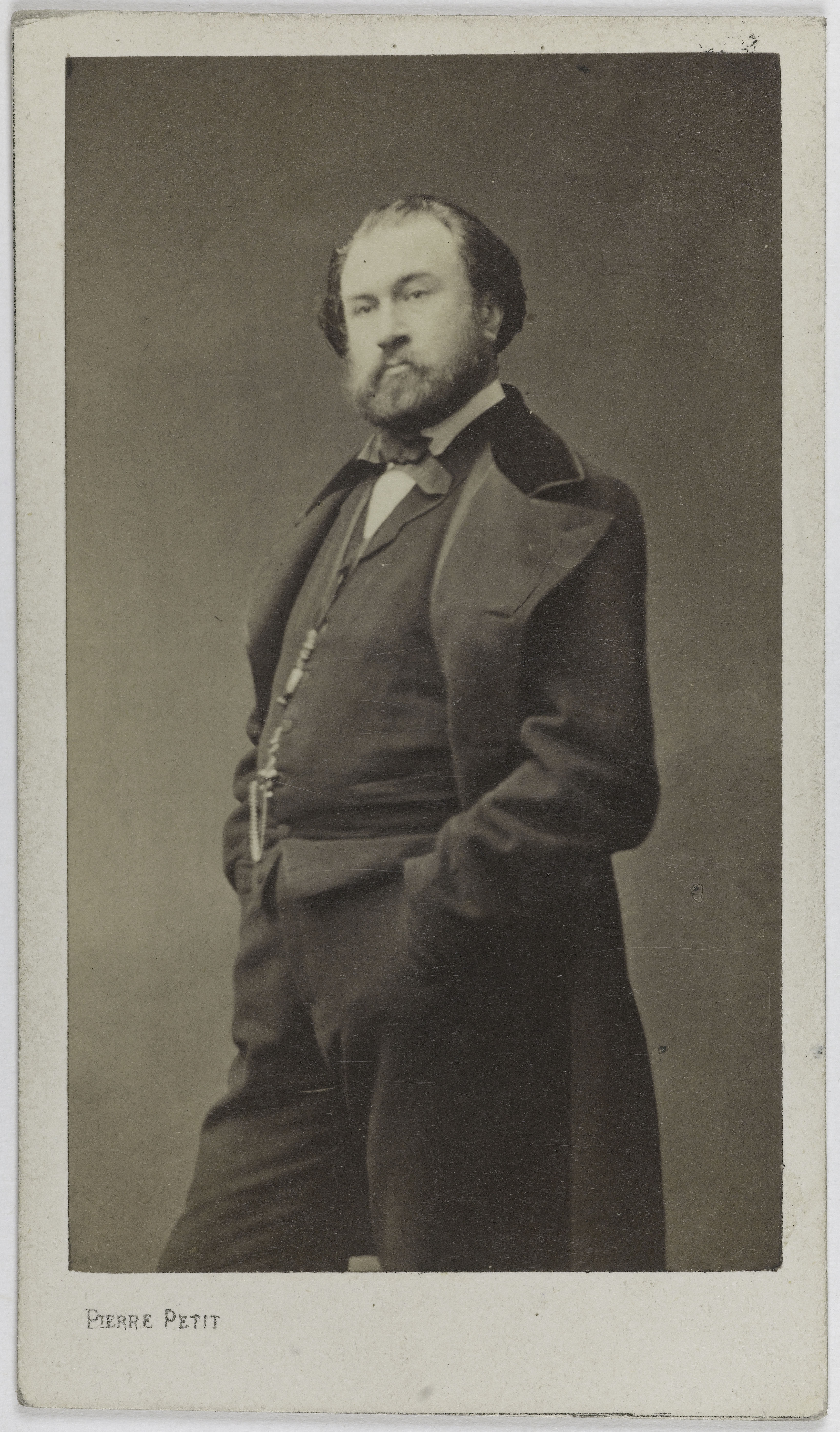 Pierre Petit, Portrait d'Edouard Plouvier, (1821-1876), (auteur dramatique)