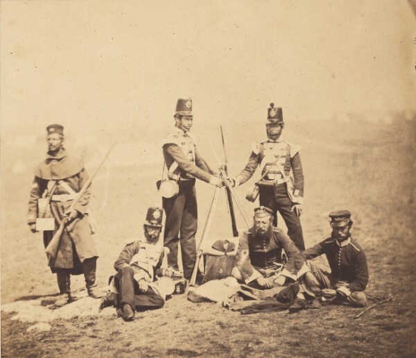 Roger Fenton, English Infantry Piling Arms.