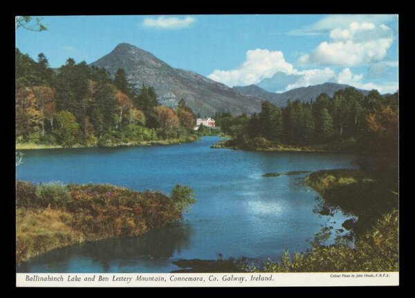Hinde, John Wilfrid, Ballinahinch River, Castle and Ben Lettery Mountain, Connemara, Co. Galway, Ireland