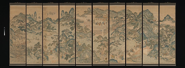 Unidentified artist, Mythical landscape with immortals