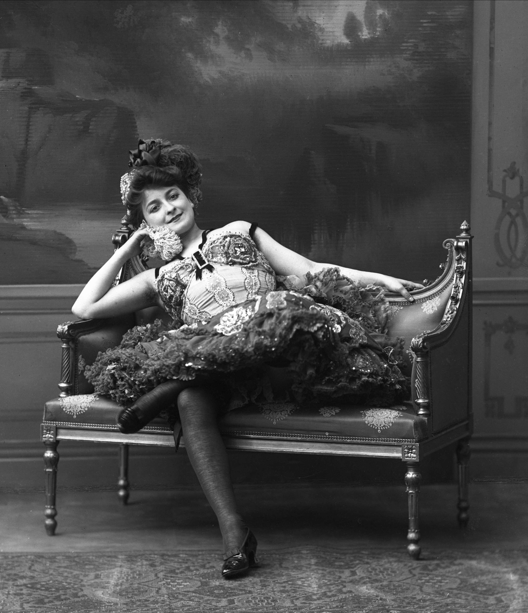 Gustav Borgen, Portrett, danserinne. Mademoiselle Ydette-Jolie. 25.5.1906