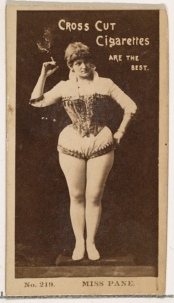 W. Duke, Sons & Co., Card Number 219, Miss Pane, from the Actors and Actresses series (N145-2) issued by Duke Sons & Co. to promote Cross Cut Cigarettes