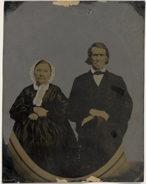 Unknown, [Portrait of older man and woman]