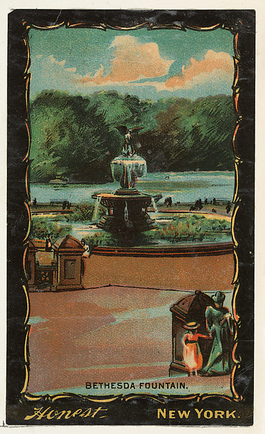 W. Duke, Sons & Co., Bethesda Fountain, Central Park, New York City, from the Transparencies series (N137) issued by W. Duke, Sons & Co. to promote Honest Long Cut Tobacco