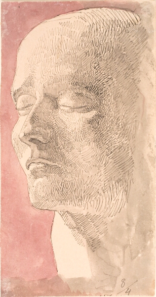 Johan Thomas Lundbye, Studie efter Napoleons dødsmaske