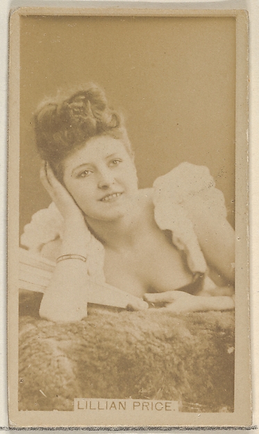 Allen & Ginter, Lillian Price, from the Actors and Actresses series (N45, Type 8) for Virginia Brights Cigarettes