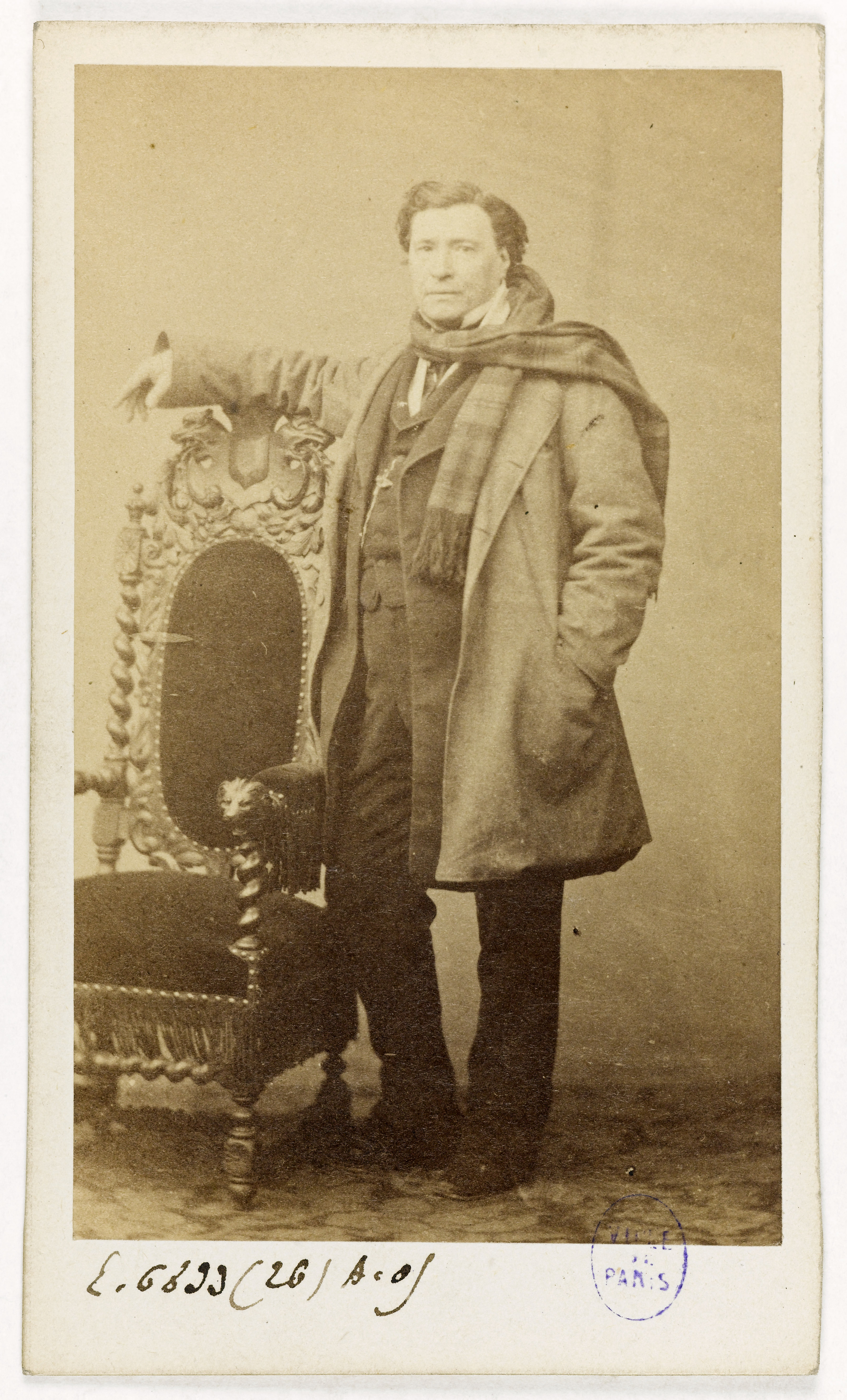 Pierre Petit & Trinquart, Portrait de Hippolyte Tisserant, (1809-1877 ou 1878), acteur