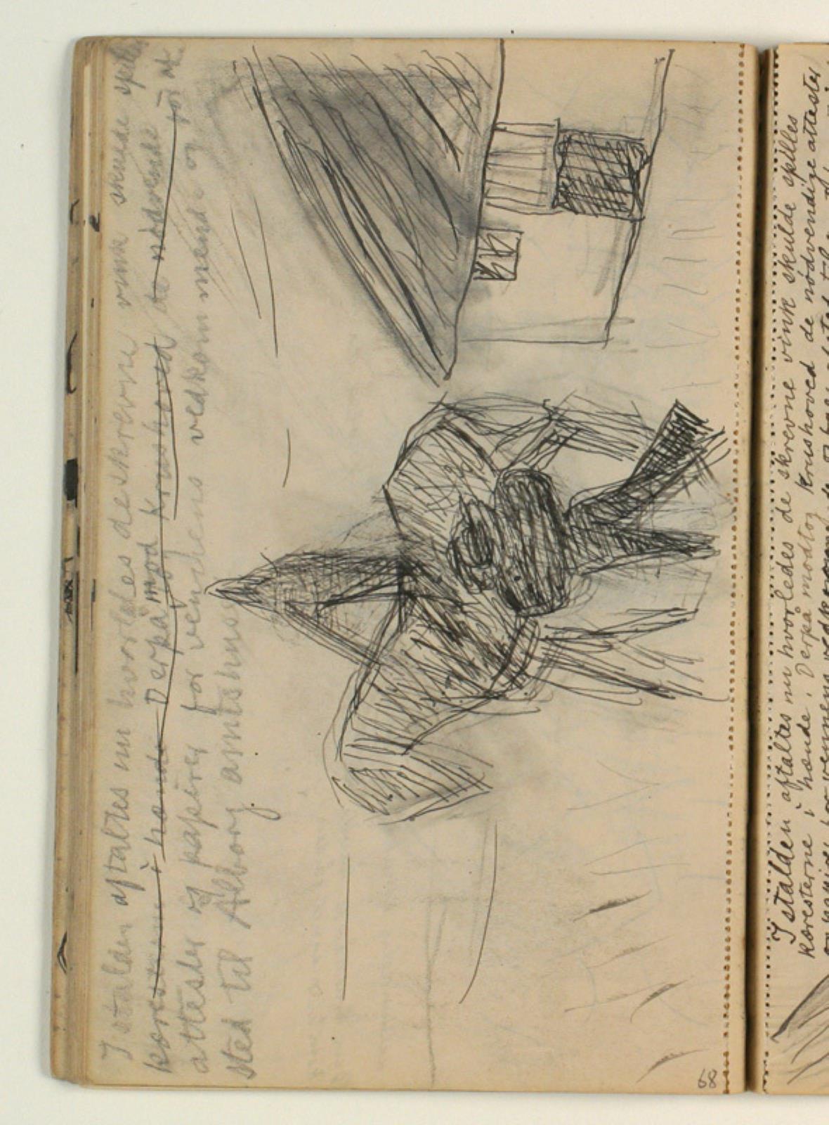 Niels Larsen Stevns, Kompositionsudkast til Blichers novelle "Bettefanden", p. 125 - Krushoved ved Bettefandens hus. Afskrift fra samme, l. 14-16