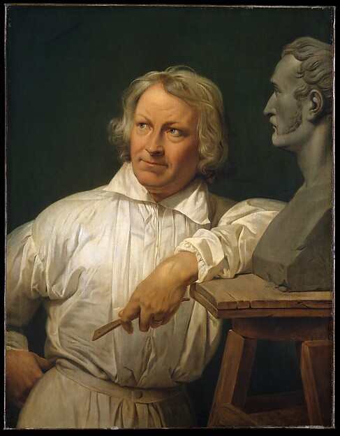 Horace Vernet, Bertel Thorvaldsen (1768–1844) with the Bust of Horace Vernet