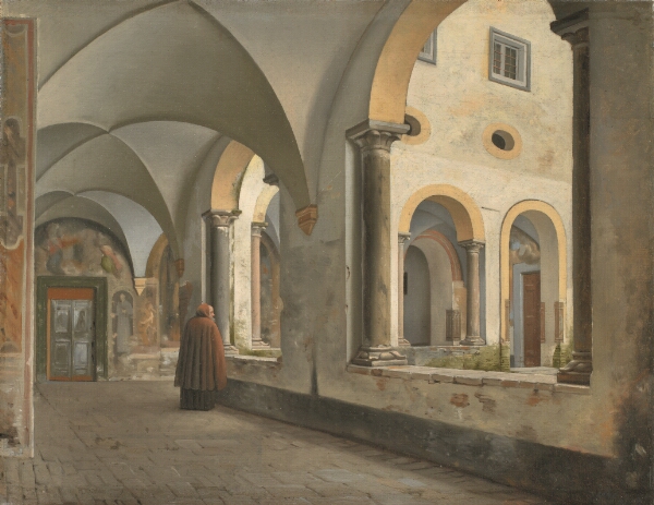 C.W. Eckersberg, I franciskanerklosteret Santa Maria in Aracoeli i Rom