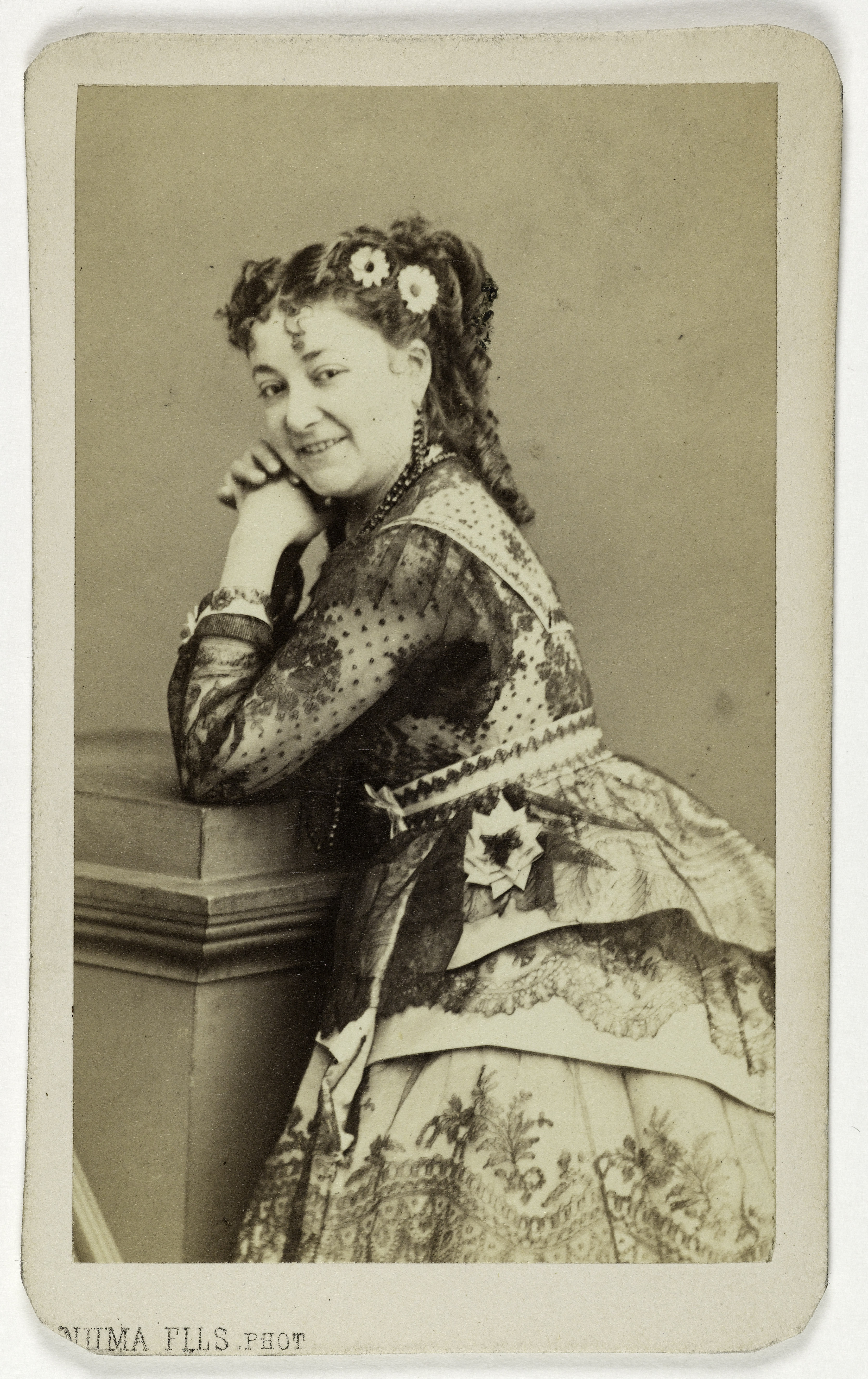 Numa Fils, Portrait d'Elisabeth de Géraudon ou Gérandon, (dite aussi Volnay), (-1896), (actrice)