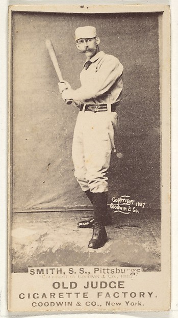 Goodwin & Company, Charles Marv "Pop" Smith, Shortstop, Pittsburgh, from the Old Judge series (N172) for Old Judge Cigarettes