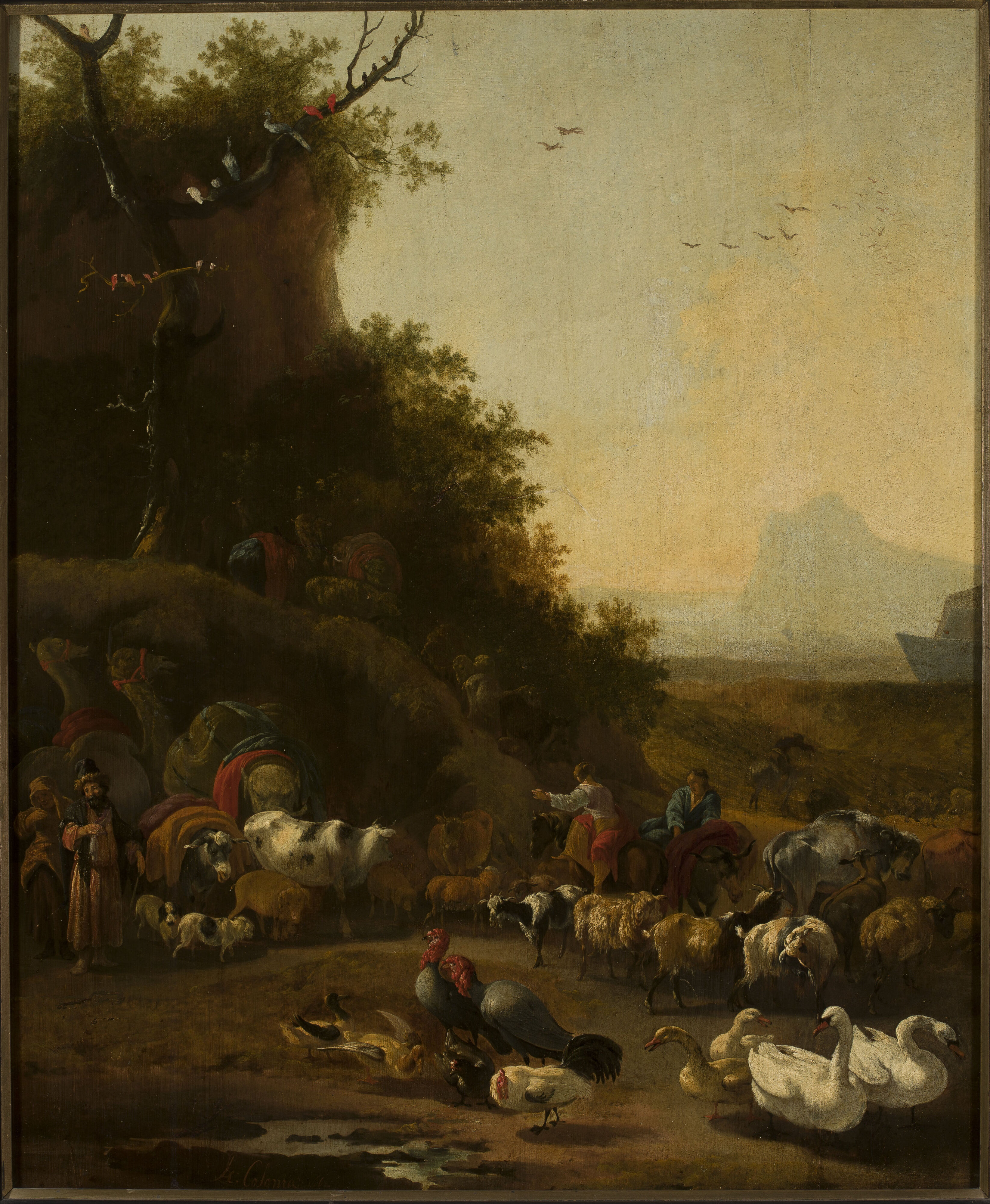 Adam Colonia, Noah’s family and animals in front of the ark (Genesis 7:1-3)