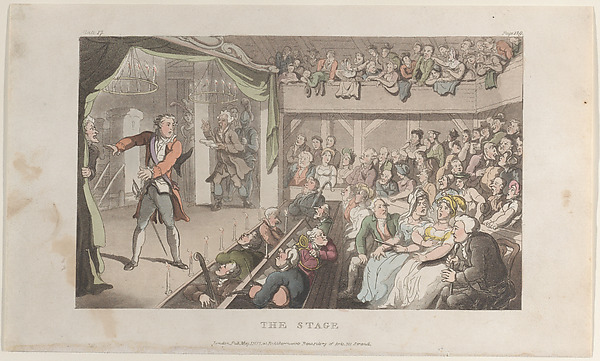 Thomas Rowlandson, The Stage. George Primrose as "Horatio"