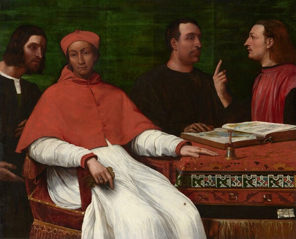 Sebastiano del Piombo, Cardinal Bandinello Sauli, His Secretary, and Two Geographers