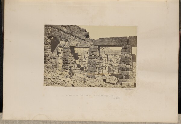 Francis Frith, Portico of the Temple of Gerf Hossayn, Nubia